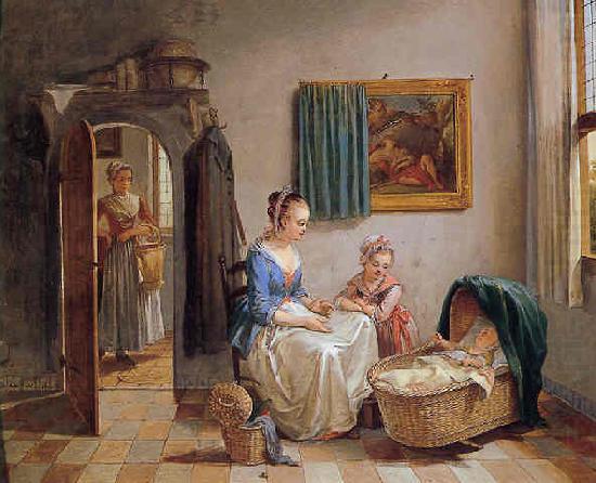 A family in an interior, Willem van
